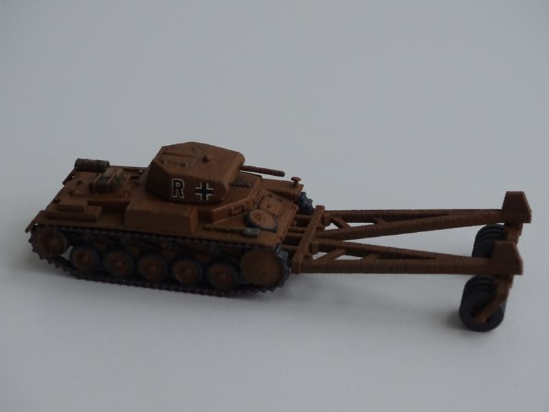 Panzer II mit Minenroller